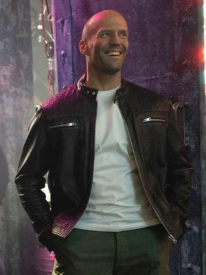 Jason Statham Expend4bles Lee Christmas Black Leather Jacket