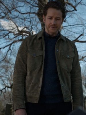 Josh Dallas Manifest 2023 Ben Stone Green Suede Leather Jacket