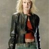 Kill Bill 2 The Bride Uma Thurman Distressed Black Leather Jacket