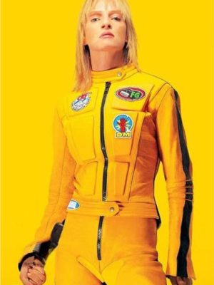 Kill Bill 2 Uma Thurman Yellow Leather Motorcycle Jacket