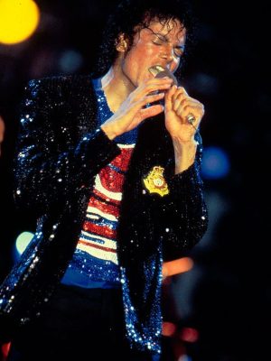 Michael Jackson Iconic Billie Jean Black Sequined Jacket
