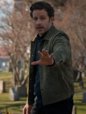 Josh Dallas Manifest 2023 Ben Stone Green Suede Leather Jacket