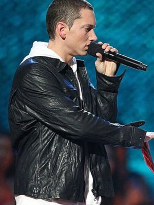Eminem MTV Video Music Awards 2009 Black Leather Jacket
