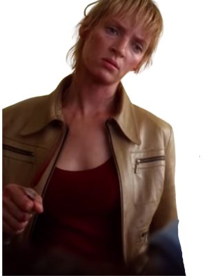 Kill Bill 2 The Bride Uma Thurman Brown Leather Jacket