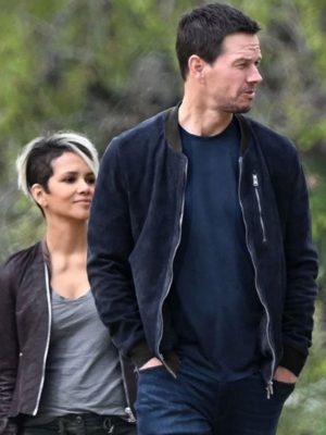 Mark Wahlberg The Union 2024 Blue Suede Leather Jacket