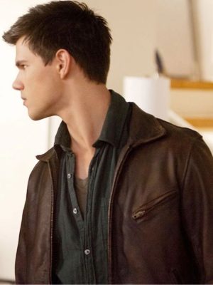 Taylor Lautner The Twilight Saga Brown Leather Jacket