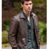Taylor Lautner The Twilight Saga Brown Leather Jacket