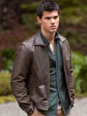 Taylor Lautner The Twilight Saga Brown Leather Jacket