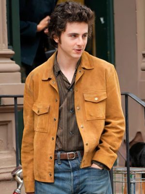 Timothee Chalamet A Complete Unknown Brown Suede Leather Jacket