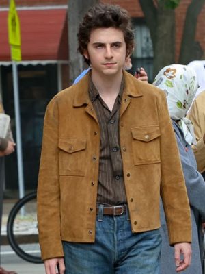 Timothee Chalamet A Complete Unknown Brown Suede Leather Jacket
