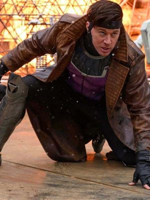 Channing Tatum Gambit Deadpool And Wolverine Brown Leather Costume Coat
