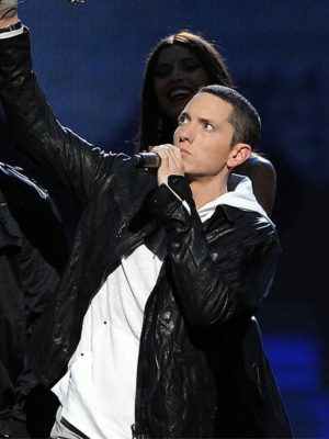 Eminem MTV Video Music Awards 2009 Black Leather Jacket