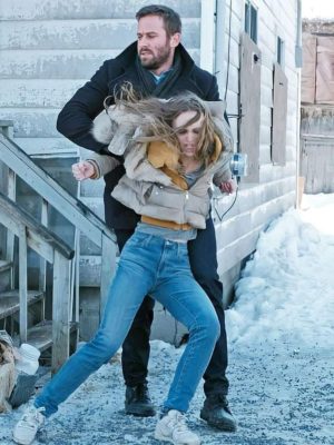 Lily-Rose Depp Crisis Emmie Kelly Parka Beige Hooded Shearling Jacket