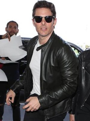 James Marsden Green Leather Jacket