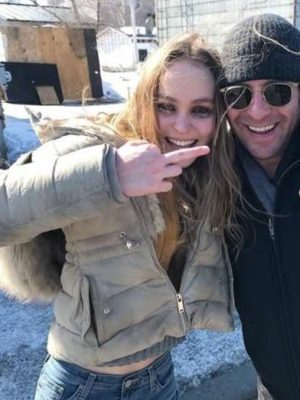 Lily-Rose Depp Crisis Shearling Hooded Jacket