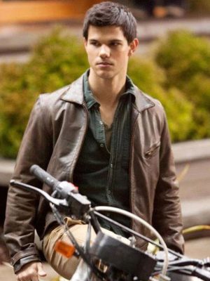 Taylor Lautner The Twilight Saga Brown Leather Jacket