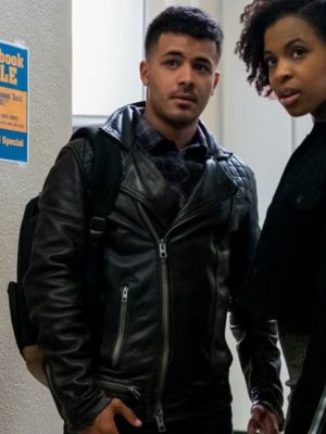 Christian Navarro 13 Reasons Why Black Leather Jacket
