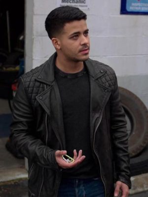 Christian Navarro 13 Reasons Why Black Leather Jacket