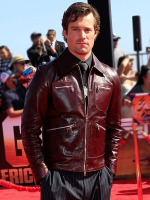 Jake Picking Maverick 2024 Premiere Brown Leather Jacket
