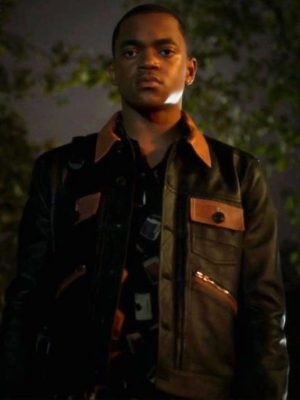 Michael Rainey Jr. Power Bok II : Ghost Black Leather Jacket