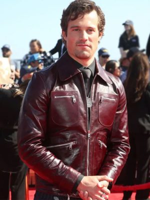 Jake Picking Maverick 2024 Premiere Brown Leather Jacket