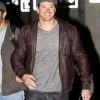 Kellan Lutz Brown Leather Bomber Jacket
