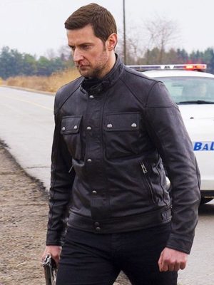 Richard Armitage Hannibal Season 3 Black Leather Jacket