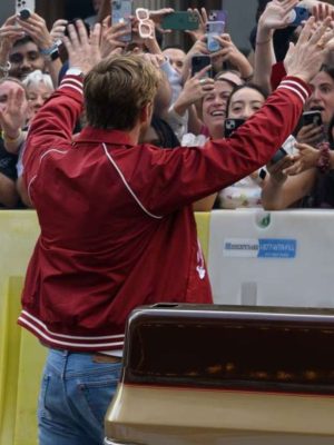 Ryan Gosling The Fall Guy SXSW Red Bomber Jacket