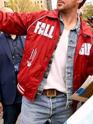 Ryan Gosling The Fall Guy SXSW Red Bomber Jacket