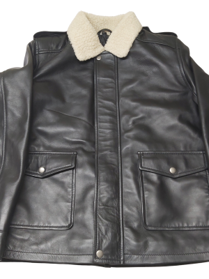 Eiza González Black Leather Jacket