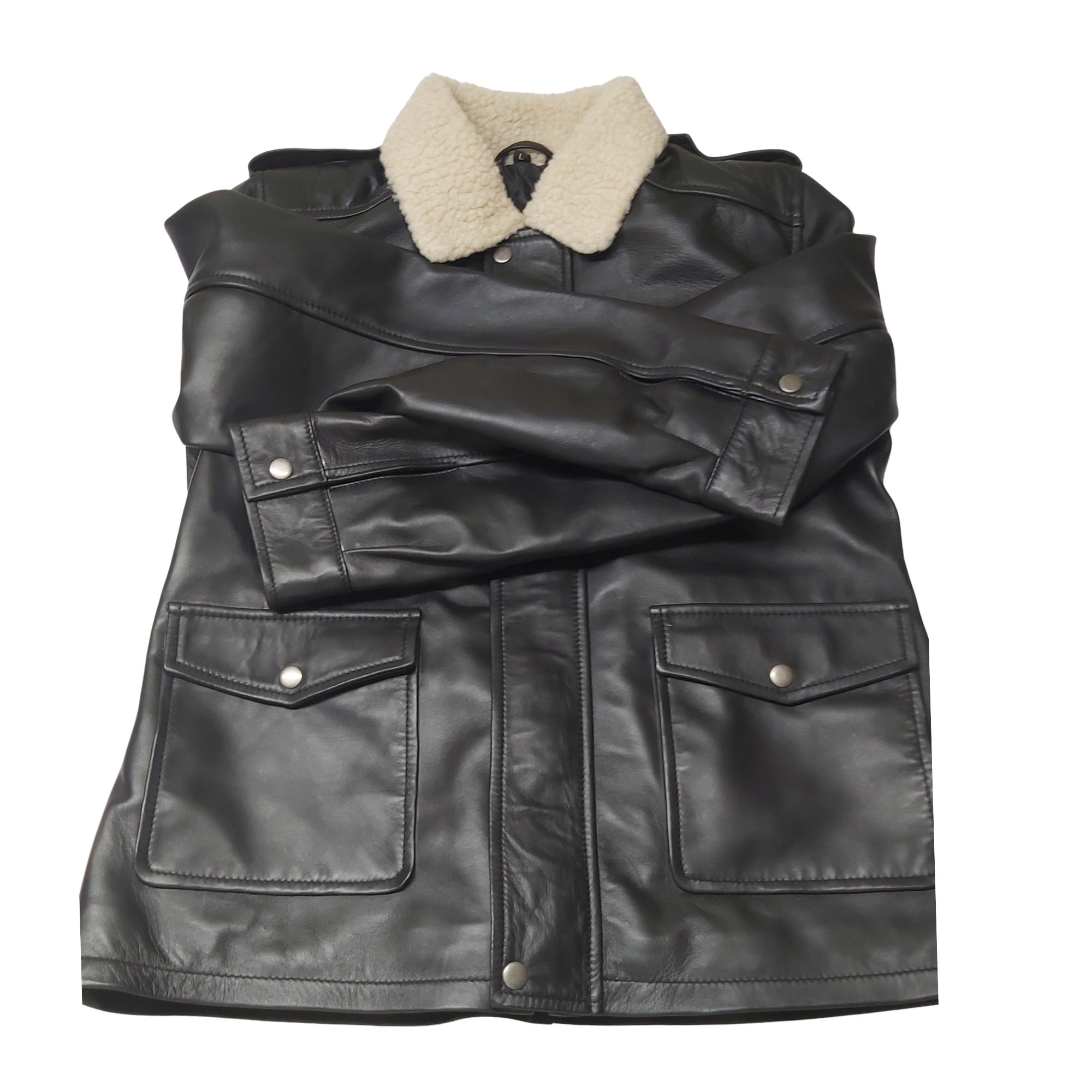 Eiza González Black Leather Jacket