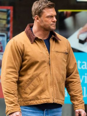 Alan Ritchson Reacher S03 Jack Reacher Brown Cotton Jacket