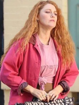 Blake Lively It Ends With Us 2024 Lily Pink Cotton Jacket