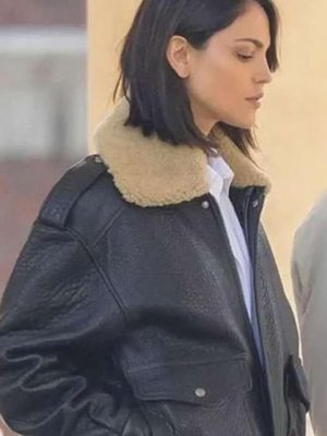 Eiza González Black Leather Jacket