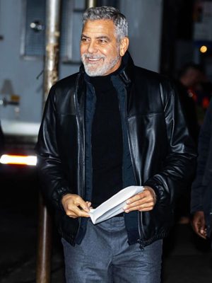 George Clooney Leather Jacket