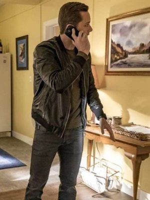 Jay Halstead Chicago P.D Brown Bomber Leather Jacket