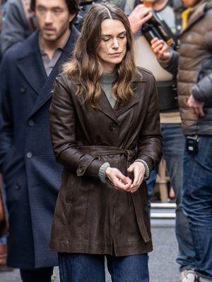 Keira Knightley Leather Coat