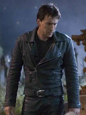 Nicolas Cage Ghost Rider Johnny Blaze Black Leather Biker Jacket