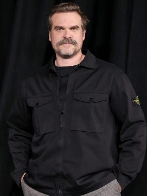 David Harbour Black Jacket
