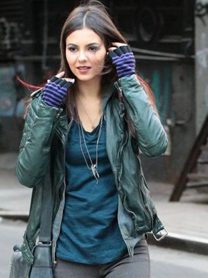 Victoria Justice Green Jacket