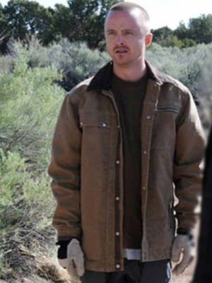 Aaron Paul Breaking Bad S05 Jesse Pinkman Brown Cotton Jacket