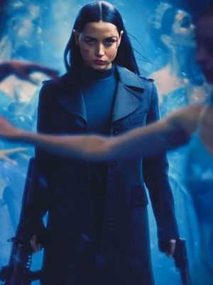Ana de Armas Green Coat