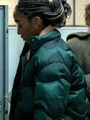 Ayo Edebiri The Bear S01 Sydney Adamu Green Puffer Jacket