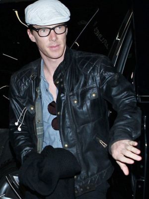 Benedict Cumberbatch Black Leather Jacket