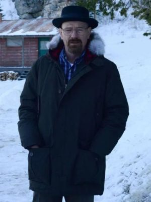 Bryan Cranston Breaking Bad Walter White Hooded Fur Black Jacket