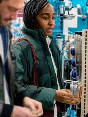 Ayo Edebiri The Bear S01 Sydney Adamu Green Puffer Jacket