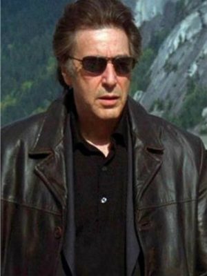 Insomnia Al Pacino Vintage Black Leather Coat