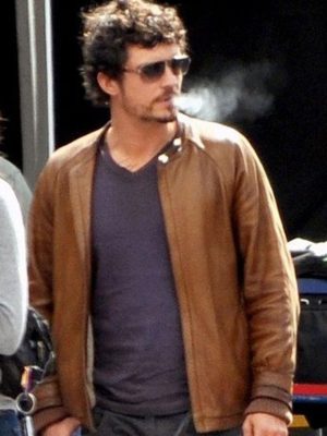 Orlando Bloom Zulu Brian Epkeen Brown Leather Jacket