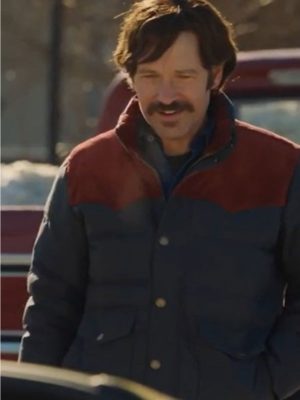 Paul Rudd Friendship 2025 Austin Blue Puffer Jacket