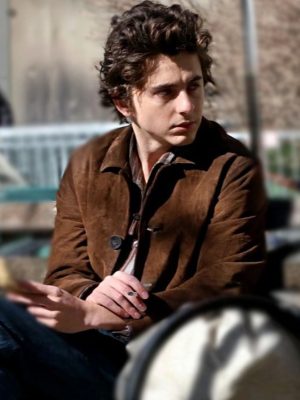 A Complete Unknown Timothée Chalamet Brown Suede Jacket